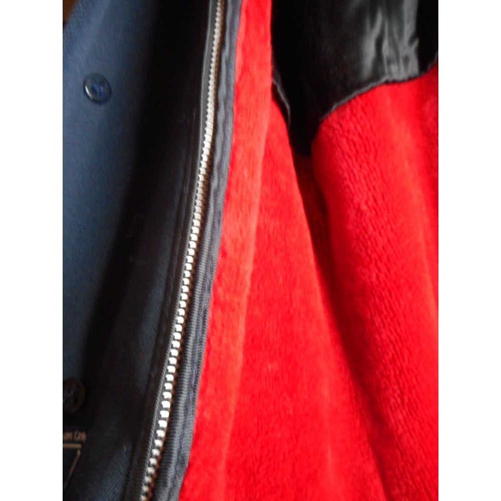 Vintage Men's Blue 42R Zip in Liner / Lined Mens Trench Coat Overcoat JCPenney - Picture 4 of 6